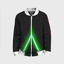 Бомбер детский Color neon green, цвет: 3D-белый