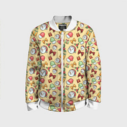 Детский бомбер Новогодний паттерн