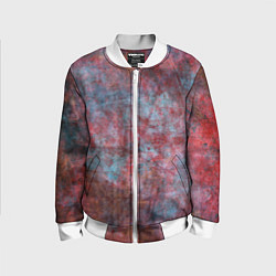 Детский бомбер Абстракция - red rust on blue