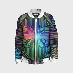 Детский бомбер Линейная графика