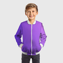 Бомбер детский The color is purple, цвет: 3D-белый — фото 2