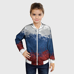 Бомбер детский Флаг России, цвет: 3D-белый — фото 2