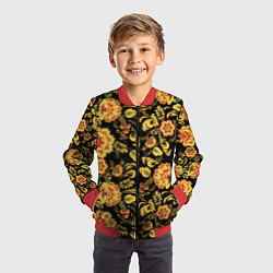 Бомбер детский Хохлома, цвет: 3D-красный — фото 2