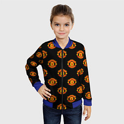 Бомбер детский Manchester United Pattern, цвет: 3D-синий — фото 2
