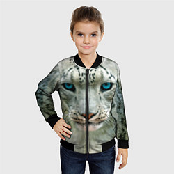 Бомбер детский Снежный барс, цвет: 3D-черный — фото 2