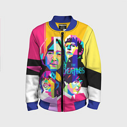 Бомбер детский The Beatles: Poly-art, цвет: 3D-синий