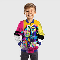Бомбер детский The Beatles: Poly-art, цвет: 3D-синий — фото 2