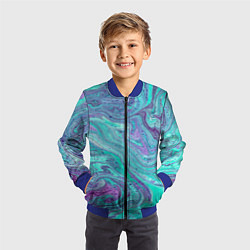 Бомбер детский Смесь красок, цвет: 3D-синий — фото 2