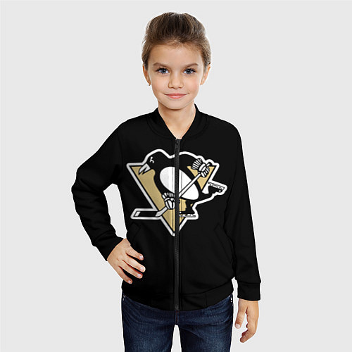 Детский бомбер Pittsburgh Penguins: Malkin / 3D-Черный – фото 4