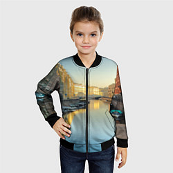 Бомбер детский Питер, цвет: 3D-черный — фото 2