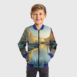 Бомбер детский Питер, цвет: 3D-синий — фото 2