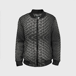 Детский бомбер Черная кожа