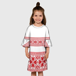 Платье клеш для девочки Узор3, цвет: 3D-принт — фото 2