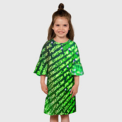 Платье клеш для девочки Программирование 4, цвет: 3D-принт — фото 2
