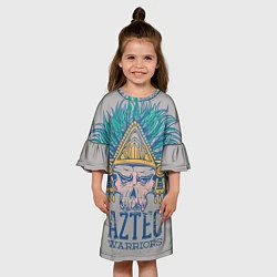 Платье клеш для девочки Aztec Warriors, цвет: 3D-принт — фото 2