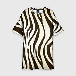 Платье клеш для девочки Шкура зебры, цвет: 3D-принт