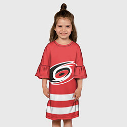 Платье клеш для девочки Carolina Hurricanes, цвет: 3D-принт — фото 2