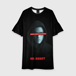 Платье клеш для девочки Mr Robot, цвет: 3D-принт