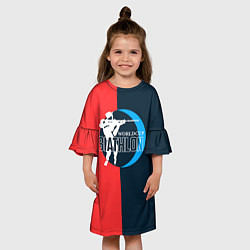 Платье клеш для девочки Biathlon worldcup, цвет: 3D-принт — фото 2