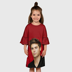 Платье клеш для девочки Зак Эфрон, цвет: 3D-принт — фото 2