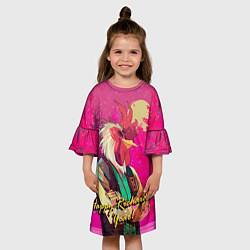 Платье клеш для девочки Happy Richards year!, цвет: 3D-принт — фото 2