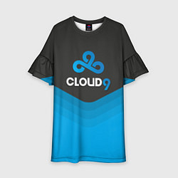 Платье клеш для девочки Cloud 9 Uniform, цвет: 3D-принт