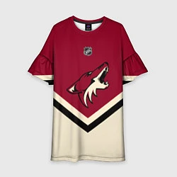 Платье клеш для девочки NHL: Arizona Coyotes, цвет: 3D-принт