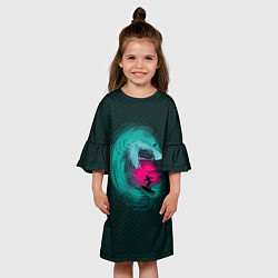 Платье клеш для девочки Shark Vortex, цвет: 3D-принт — фото 2