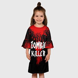 Платье клеш для девочки Zombie Killer, цвет: 3D-принт — фото 2