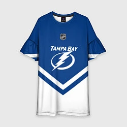Платье клеш для девочки NHL: Tampa Bay Lightning, цвет: 3D-принт