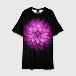 Платье клеш для девочки Violet Flower, цвет: 3D-принт