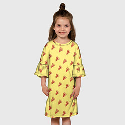 Платье клеш для девочки Рай пиццы, цвет: 3D-принт — фото 2