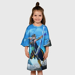 Платье клеш для девочки Лучница, цвет: 3D-принт — фото 2