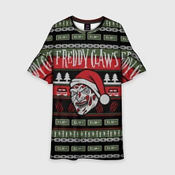 Платье клеш для девочки Freddy Christmas, цвет: 3D-принт
