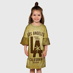 Платье клеш для девочки Лос-Анджелес, цвет: 3D-принт — фото 2