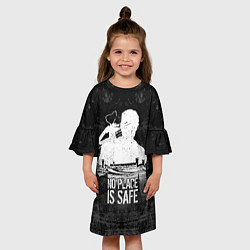 Платье клеш для девочки No Place is Safe, цвет: 3D-принт — фото 2