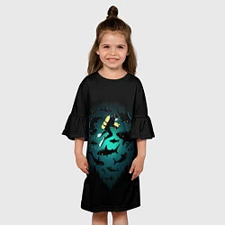 Платье клеш для девочки Подводный мир, цвет: 3D-принт — фото 2