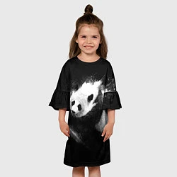 Платье клеш для девочки Молочная панда, цвет: 3D-принт — фото 2