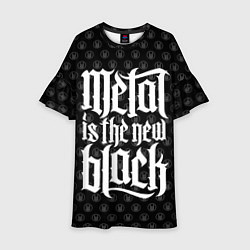 Платье клеш для девочки Metal is the new Black, цвет: 3D-принт