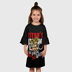 Платье клеш для девочки Titans Gym, цвет: 3D-принт — фото 2