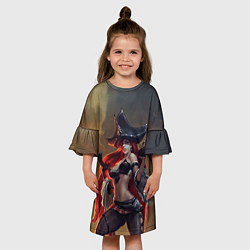 Платье клеш для девочки Пират, цвет: 3D-принт — фото 2