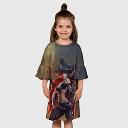 Платье клеш для девочки Пират, цвет: 3D-принт — фото 2