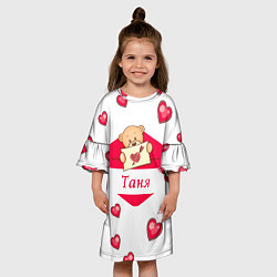 Платье клеш для девочки Влюбленная Таня, цвет: 3D-принт — фото 2