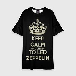 Платье клеш для девочки Keep Calm & Led Zeppelin, цвет: 3D-принт
