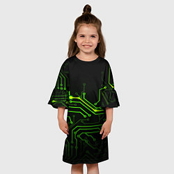 Платье клеш для девочки Tehnology, цвет: 3D-принт — фото 2