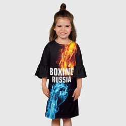 Платье клеш для девочки Boxing Russia, цвет: 3D-принт — фото 2