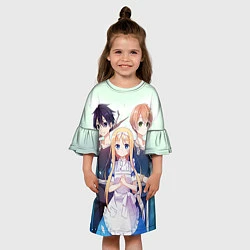 Платье клеш для девочки Alice Schuberg4, цвет: 3D-принт — фото 2