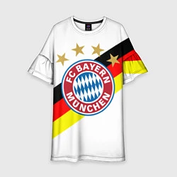 Платье клеш для девочки FC Bayern: Germany, цвет: 3D-принт