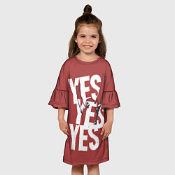 Платье клеш для девочки Bryan Danielson: Yes, цвет: 3D-принт — фото 2
