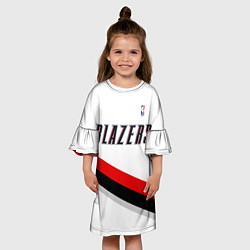 Платье клеш для девочки Portland Trail Blazers, цвет: 3D-принт — фото 2